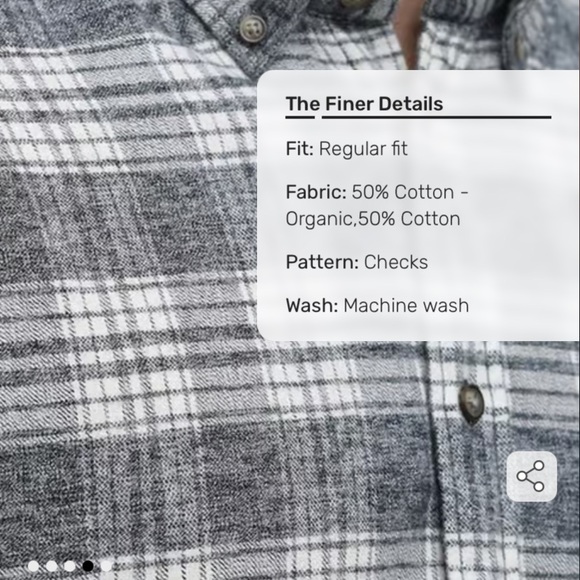 Selected Homme men’s check cotton button down shirt - Picture 4 of 9